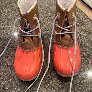 Jack Rogers Brown and Orange Winter Boots